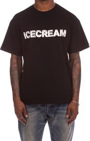 ICECREAM Snow Top Cotton Graphic T-Shirt