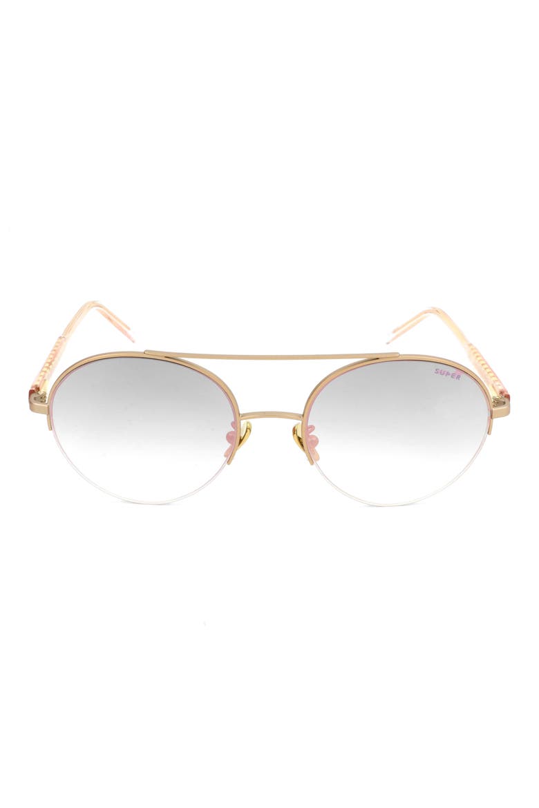56mm Aviator Sunglasses, Main, color, COPPER