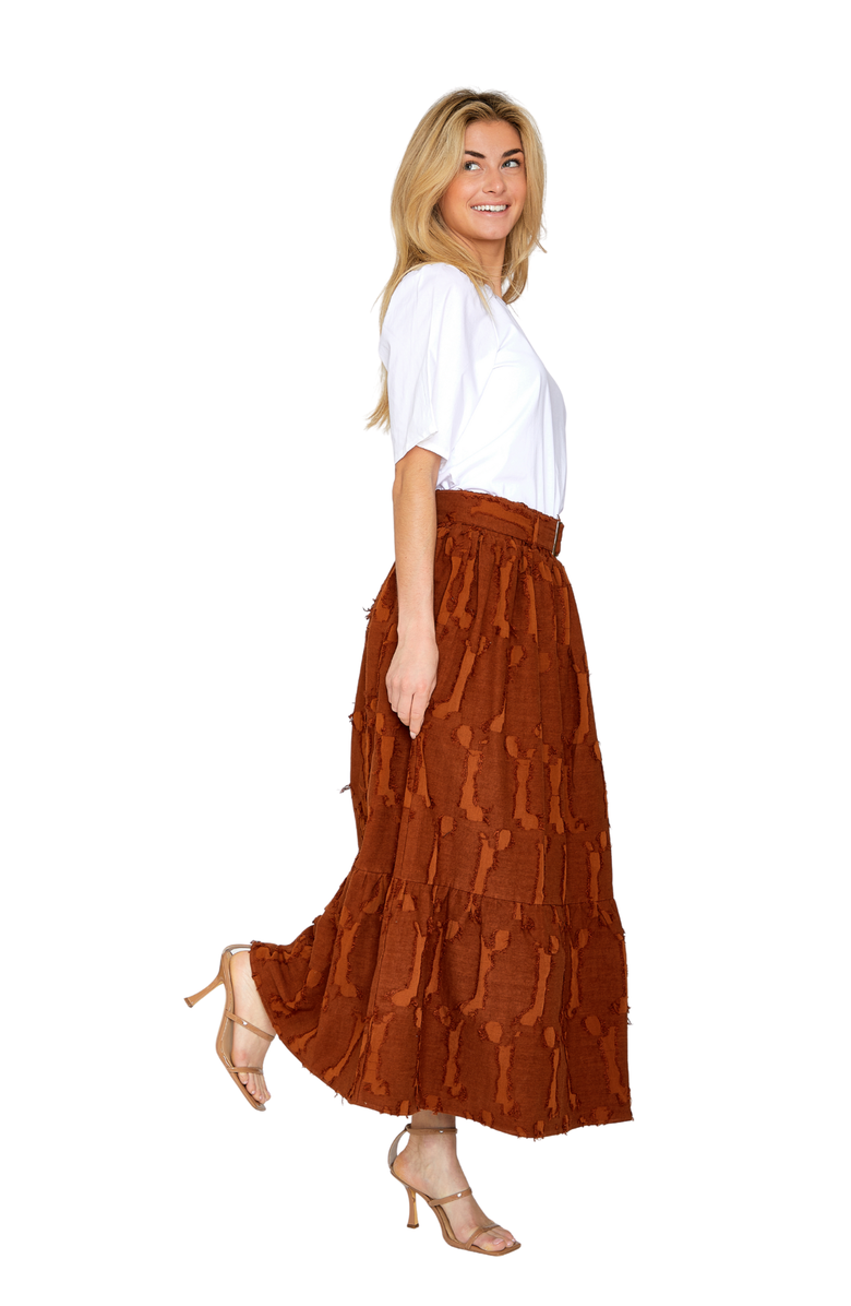Taylor Tillman Paige Skirt, Alternate, color, Auburn Texture