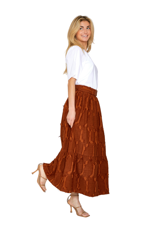Taylor Tillman Paige Skirt In Brown