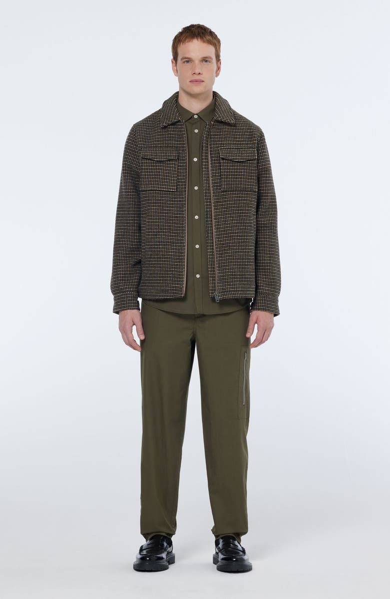 Scotch & Soda Houndstooth Wool Blend Zip Jacket, Alternate, color, 