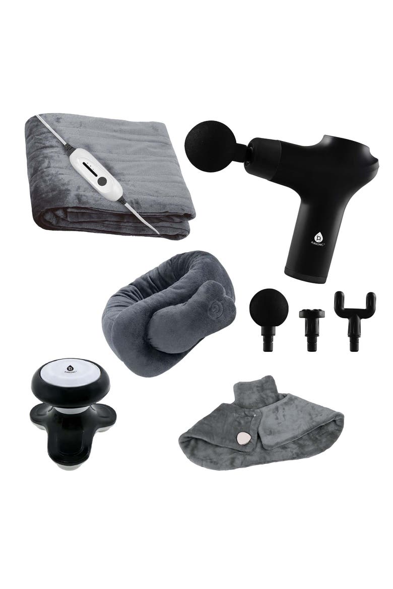 Heated Blankets & Relaxing Massagers Gift Set, Main, color, Multicolor