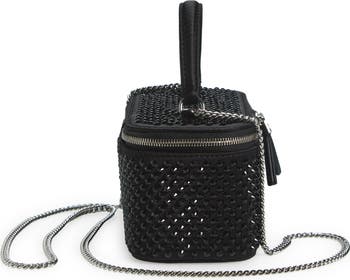 Kira Crystal Embellished Satin Vanity Case