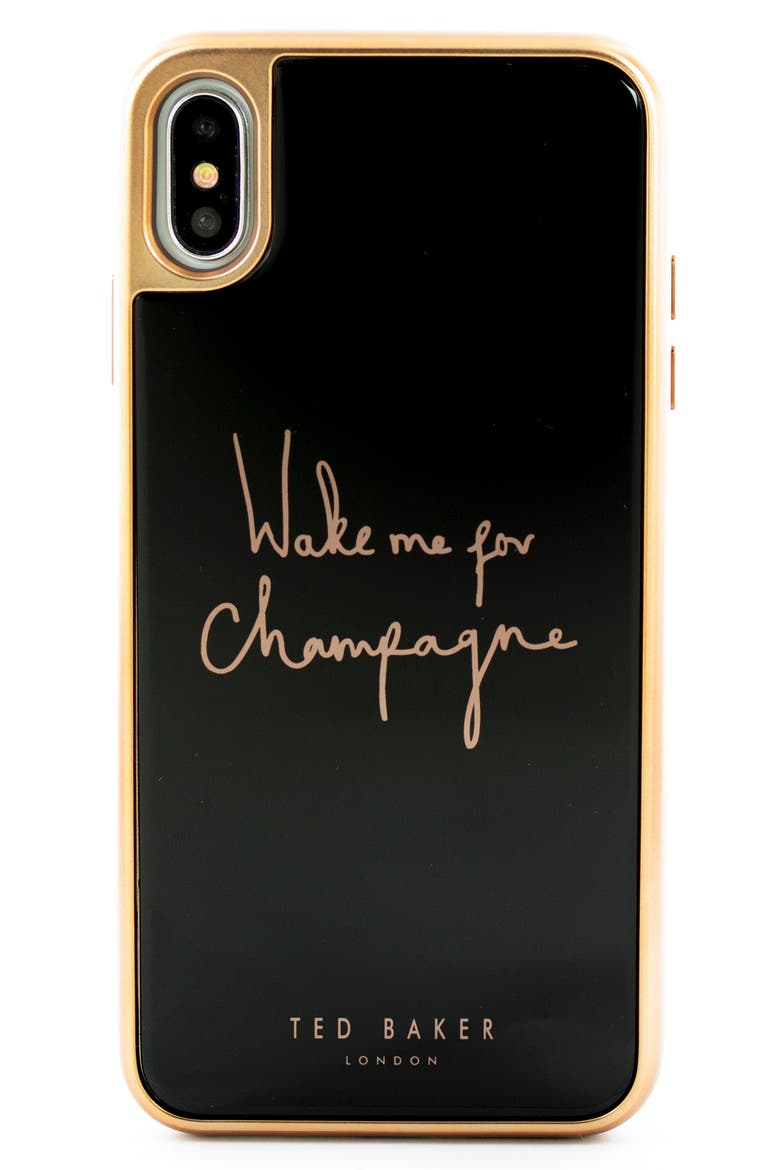 Champagne iPhone X/Xs/Xs Max & XR Case, Main, color, BLACK