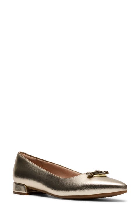 Natalyn Trim Faux Leather Ballet Flat