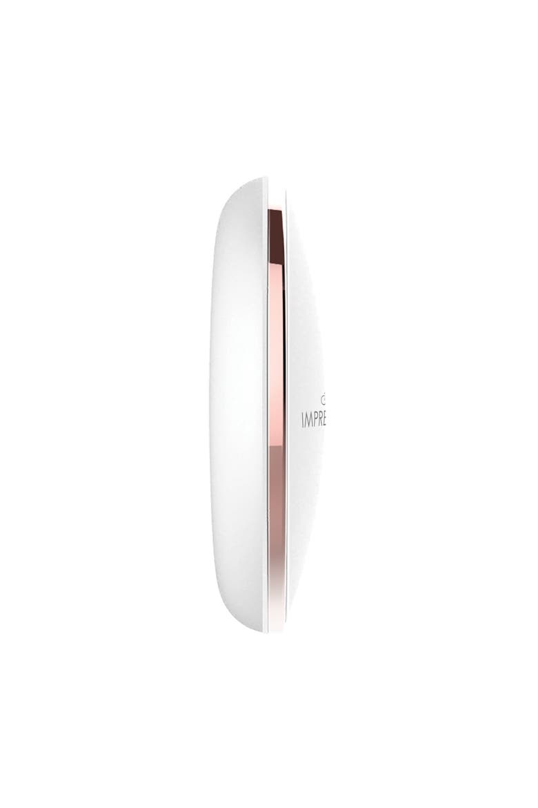 Coco LED Compact Mirror, Alternate, color, White with rose gold trim