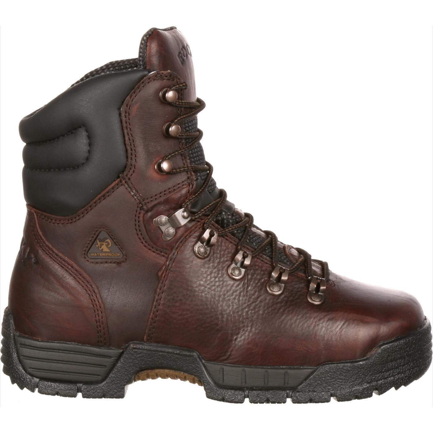 Rocky Steel Toe Waterproof Oilresistant Work Boot, Main, color, Dark Brown