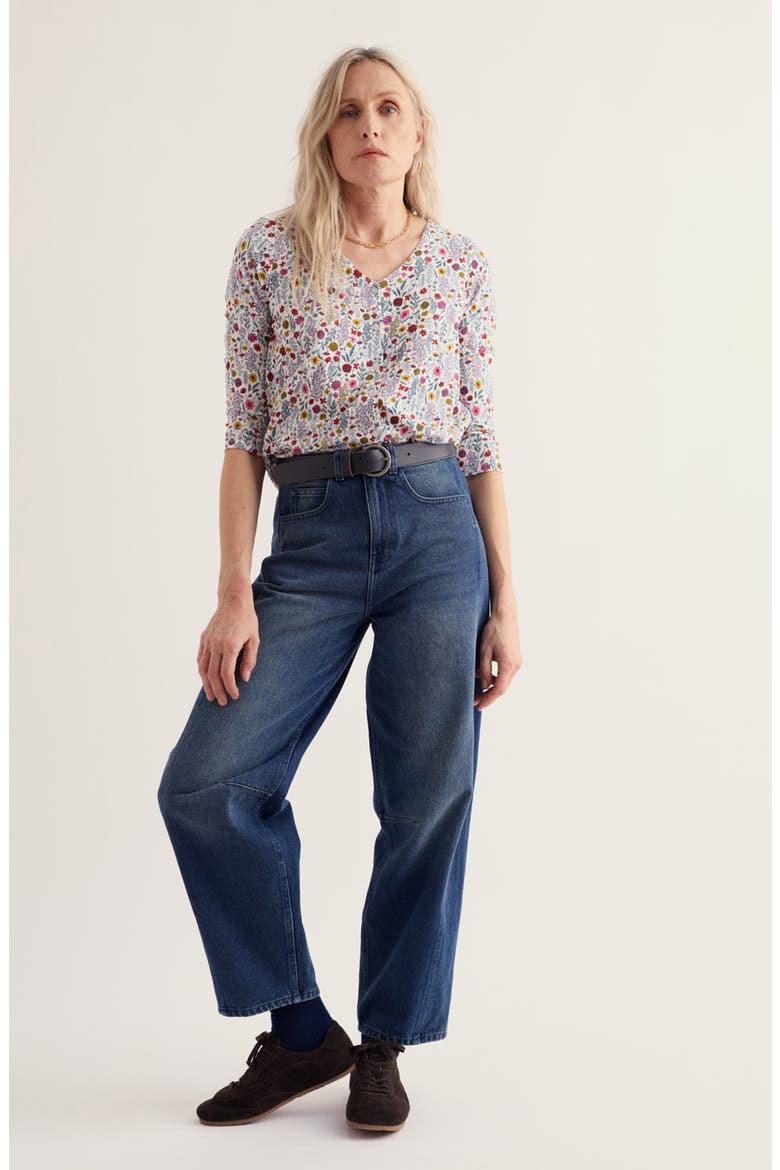Studio Glass Organic Cotton Top, Alternate, color, WILD BORDERS CHALK