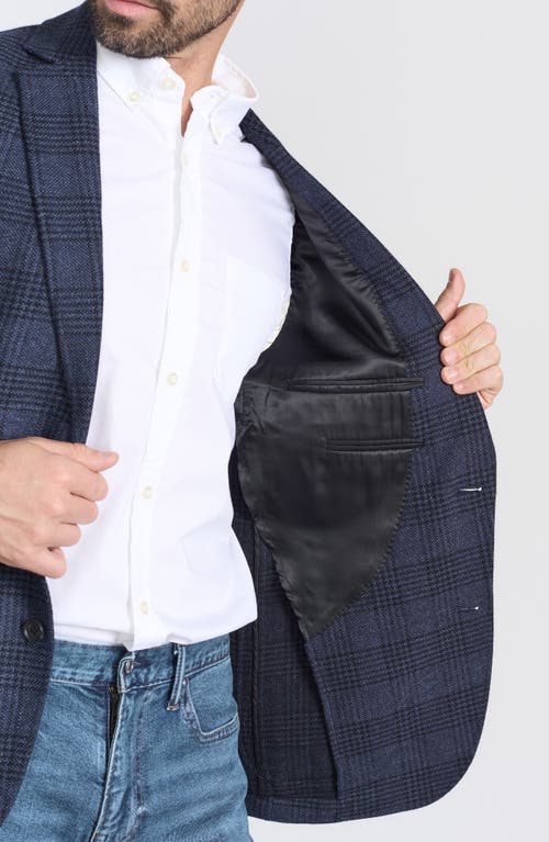Flynt Plaid Wool Blend Sport Coat In Blue