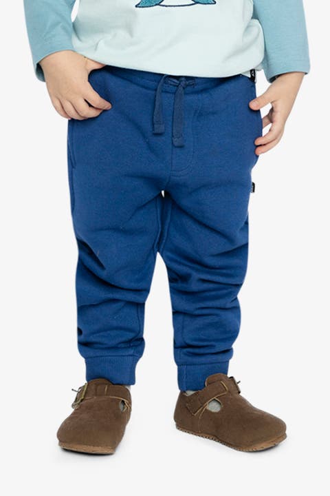 Fleece Drawstring Waist Ribbed Cuff Sweatpants