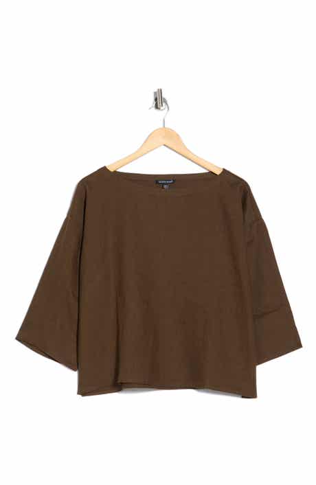 Eileen Fisher Bateau Neck Box Top