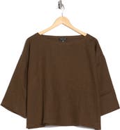 Eileen Fisher Bateau Neck Box Top