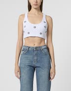 PHILIPP PLEIN Ribbed Mini Tank Top Monogram Monogram Women