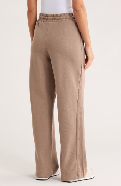 Jessica Simpson Pocket Fleece Wide Leg Pants In Neutral
