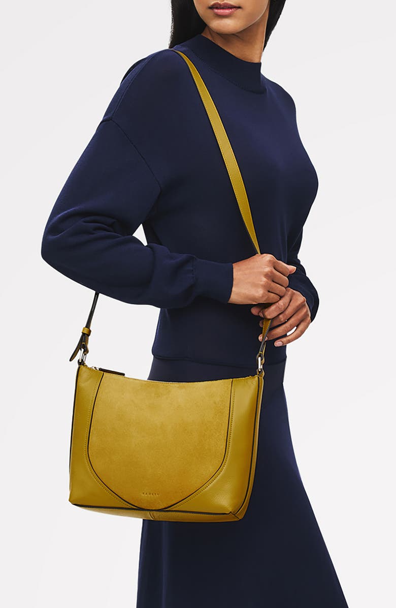 Radley Wood Park Suede Crossbody Bag, Alternate, color, Ochre