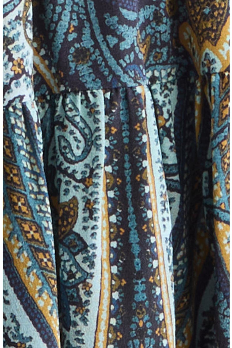 Vivi Long Sleeve Silk Minidress, Alternate, color, PRUSSIAN