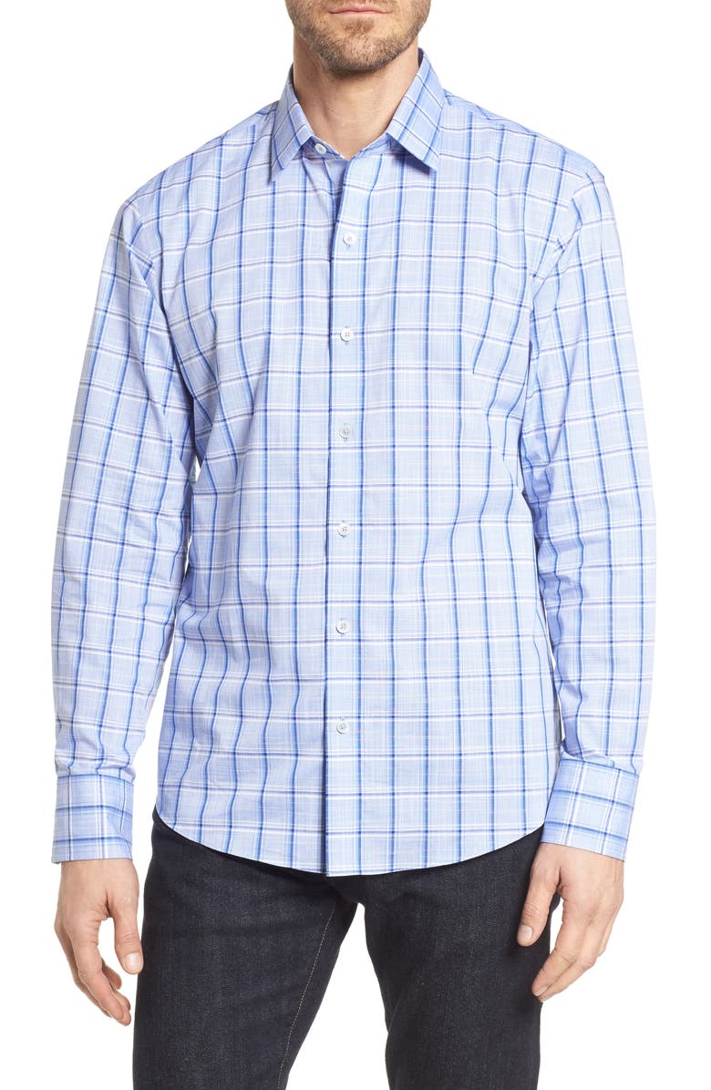 Zachary Prell Washington Plaid Sport Shirt, Main, color, 