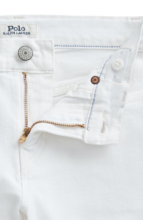 Polo Ralph Lauren Kids' Cotton Stretch Denim Shorts In Dell White