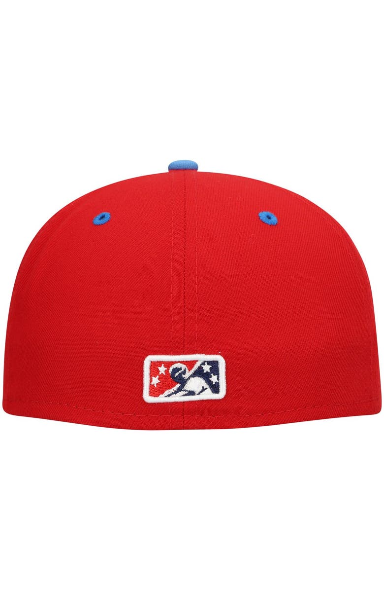 New Era Men's New Era Red Jacksonville Jumbo Shrimp Authentic Collection Team Alternate 59FIFTY Fitted Hat, Alternate, color, 