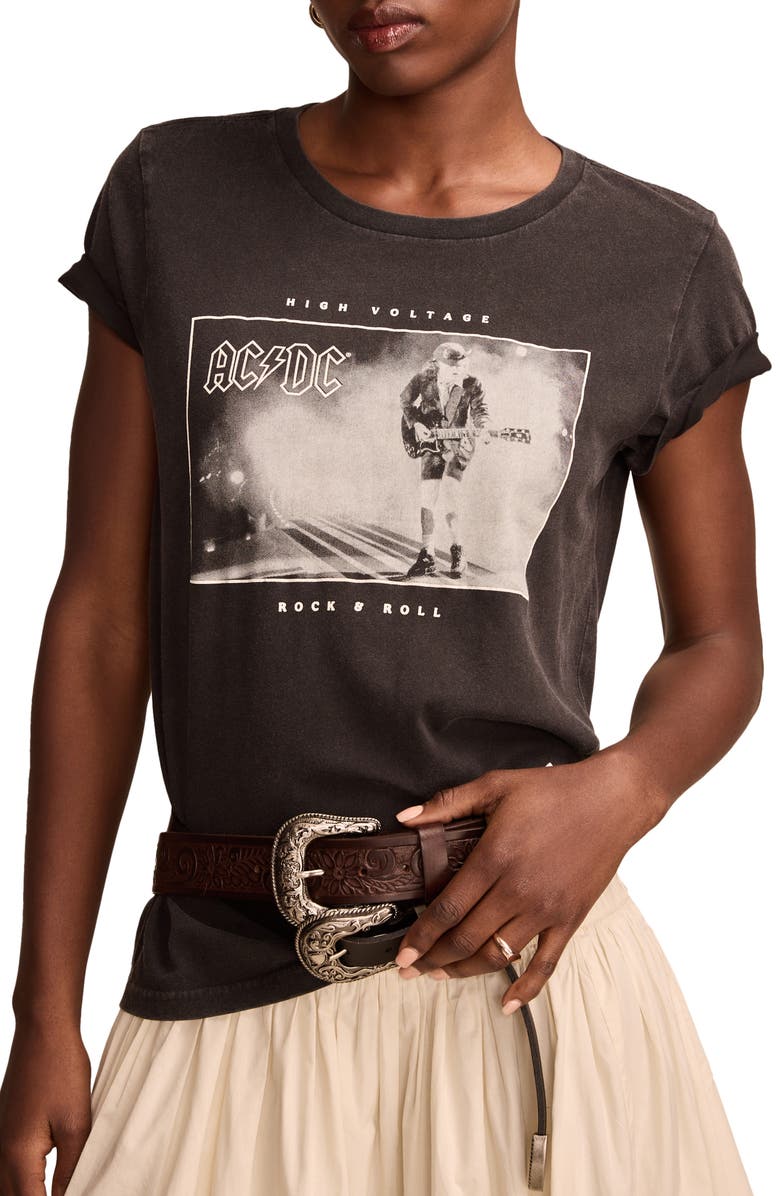 Lucky Brand AC/DC High Voltage Cotton Graphic T-Shirt, Main, color, 
