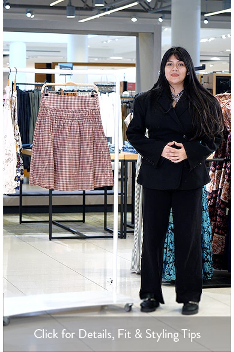 Alixandra Check Print Midi Skirt video