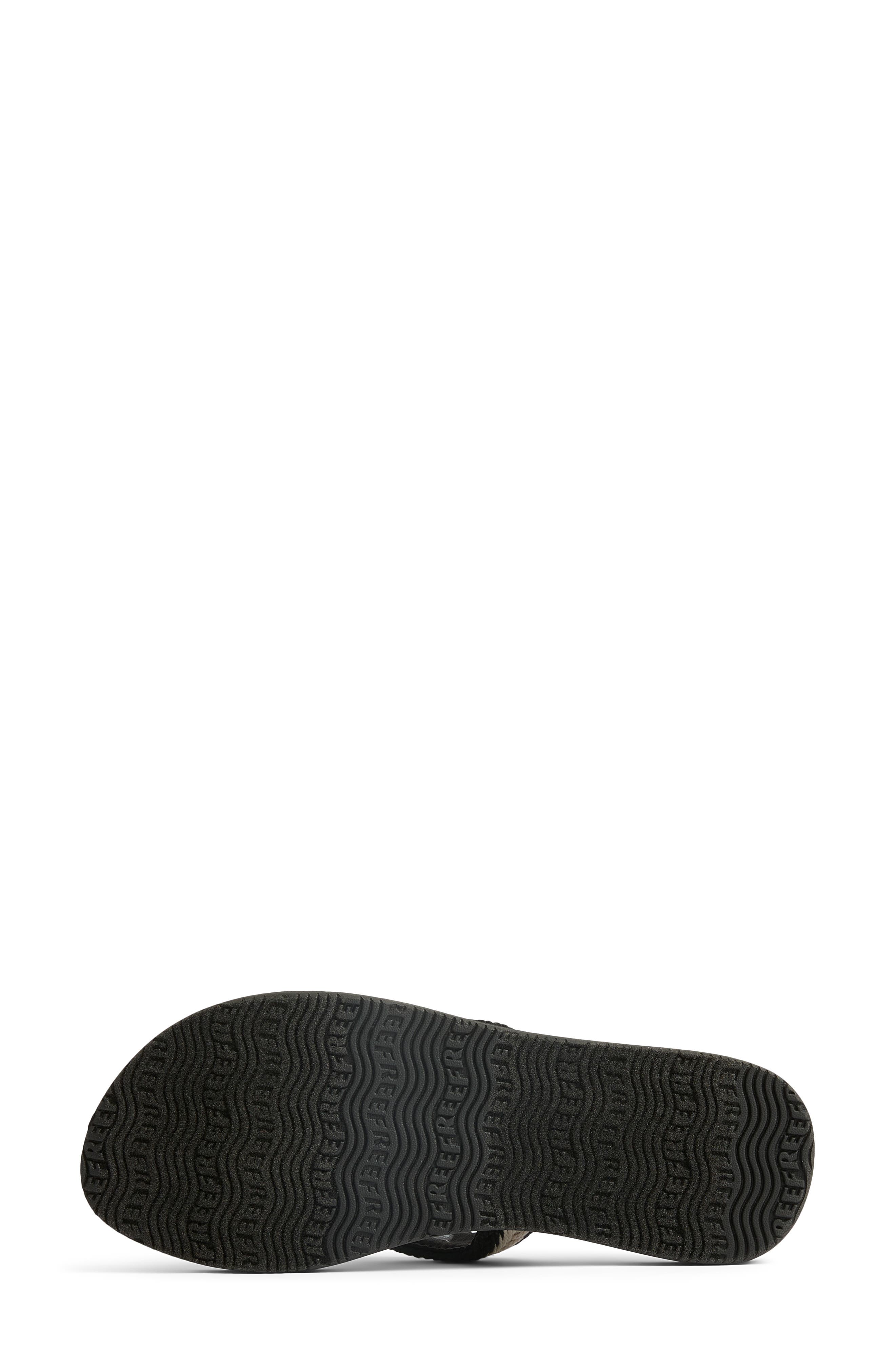 Reef Baja Elena Flip Flop, Alternate, color, Black/ Vintage