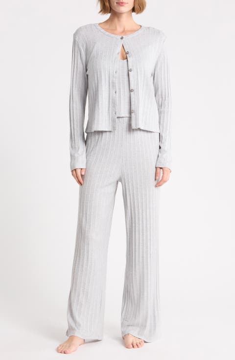 Cardigan, Camisole and Pants 3-Piece Set