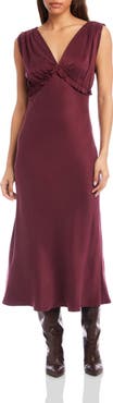 FIFTEEN TWENTY Cierra Ruffle Sleeveless Midi Dress