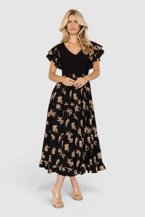 Estelle Smocked Midi Dress