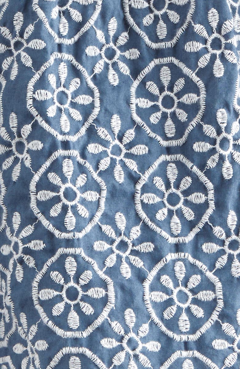 Nordstrom Kids' Embroidered Cotton Top, Alternate, color, Blue Del Mar