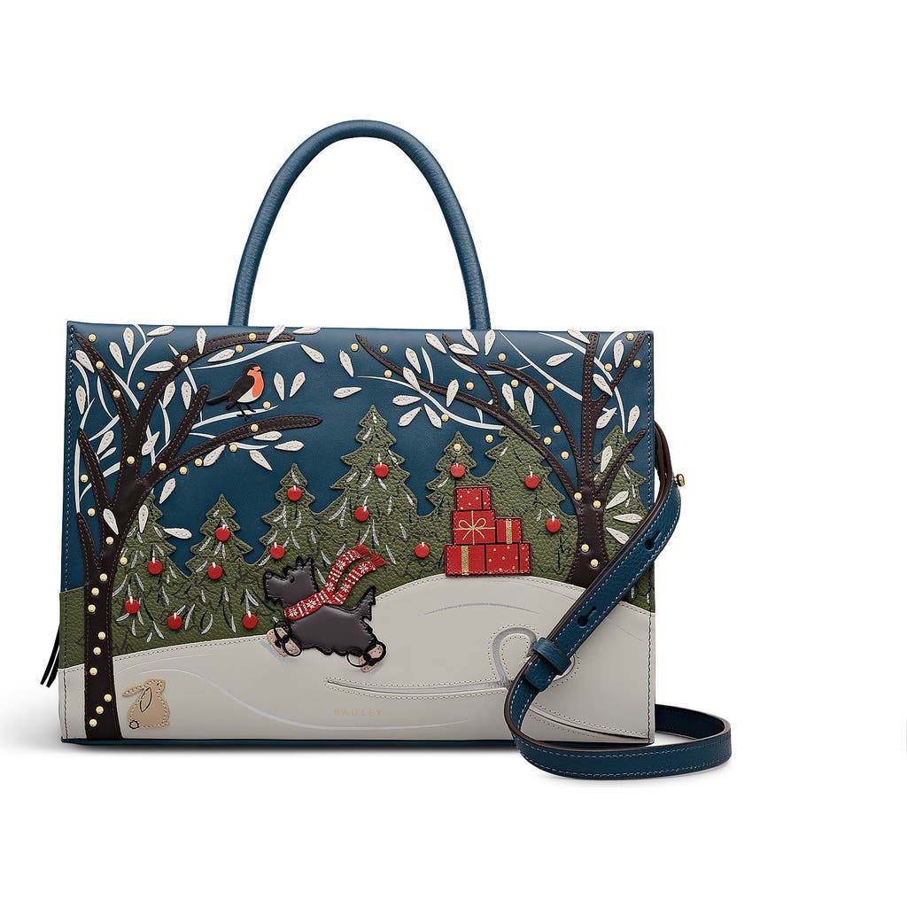 Radley An Ice Day Medium Ziptop Satchel Bag In Blue