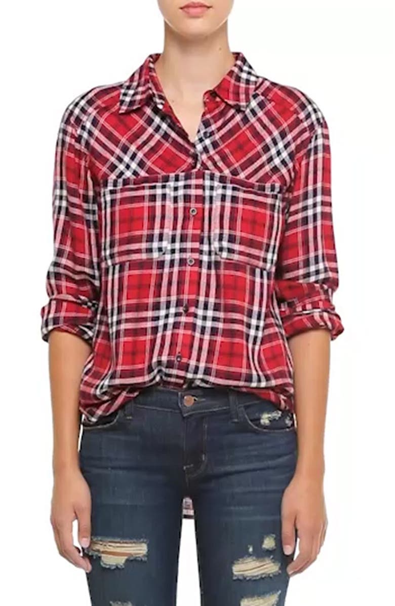 Ace Delivery Button Front Plaid Shirt, Alternate, color,