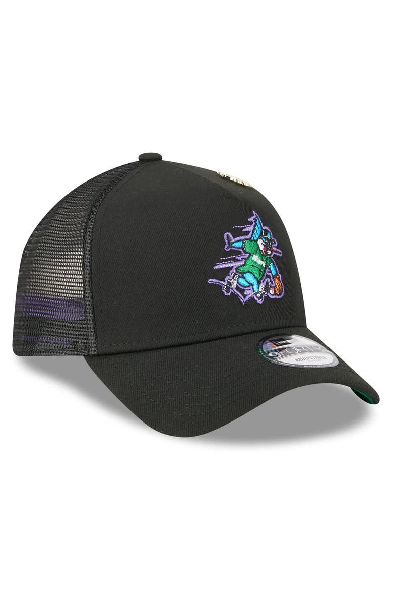 New Era Men's New Era Black Miami Marlins 2025 Big League Chew A-Frame 9FORTY Adjustable Trucker Hat, Alternate, color, Black