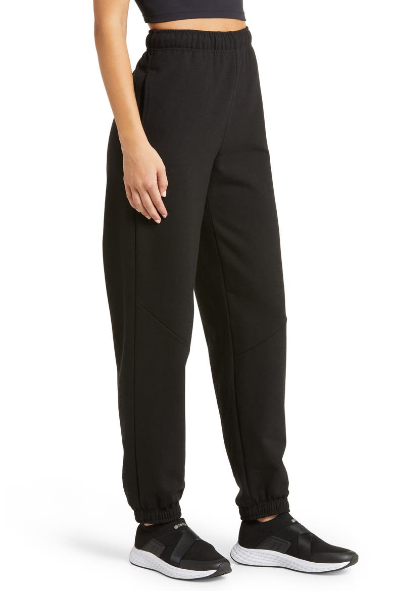 Weekend High Waist Sweatpants, Alternate, color, BLACK