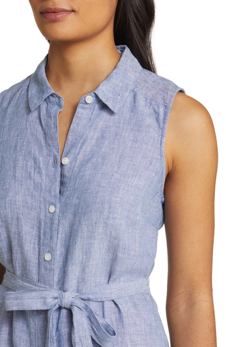 Tommy Bahama Two Palms Linen Shirtdress, Alternate, color, Chambray