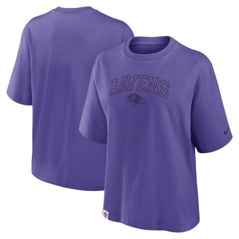 Women's Nike Purple Baltimore Ravens Glory Arch Boxy T-Shirt