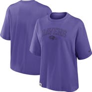 Nike Women's Nike Purple Baltimore Ravens Glory Arch Boxy T-Shirt