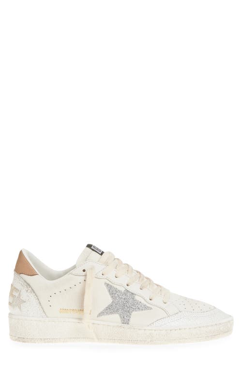 Shop Golden Goose Ball Star Low Top Sneaker In White/crystal/beige