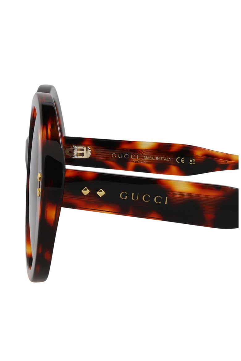 54mm Round Sunglasses, Alternate, color, HAVANA SMOKE