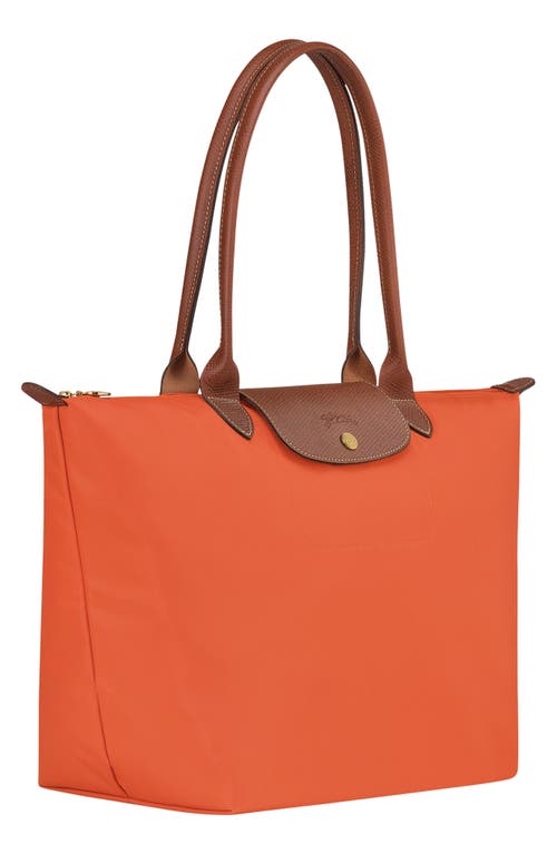 Longchamp Large Le Pliage Tote In Orange