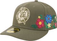 New Era Men's New Era Olive Boston Celtics Tonal Florals 59FIFTY Fitted Hat
