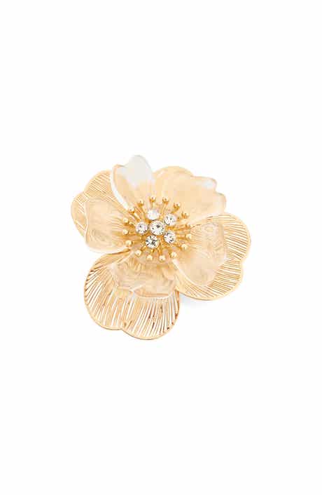 NORDSTROM RACK Frosted Flower Cocktail Ring
