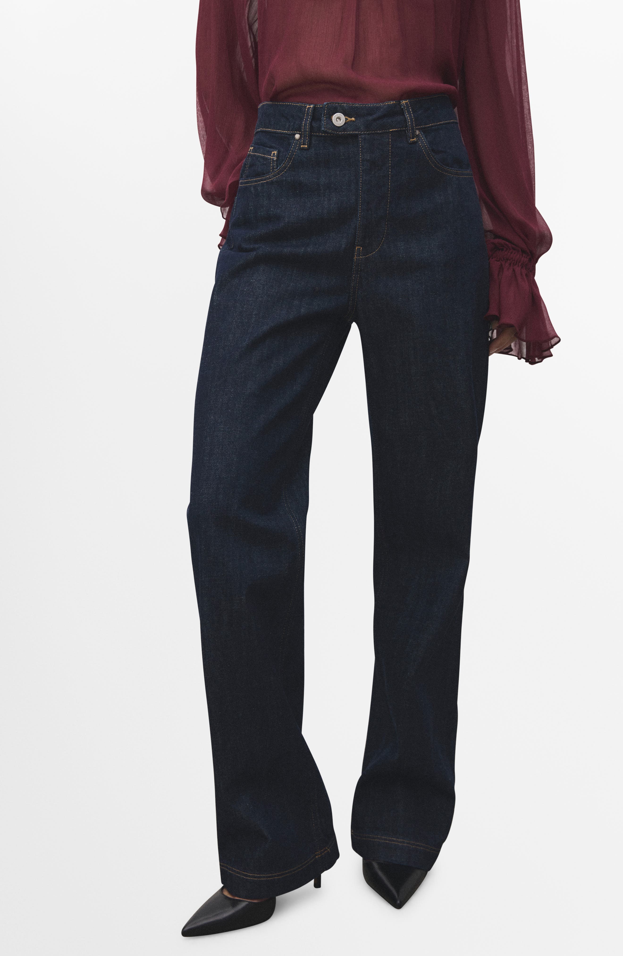 MANGO Straight Leg Jeans