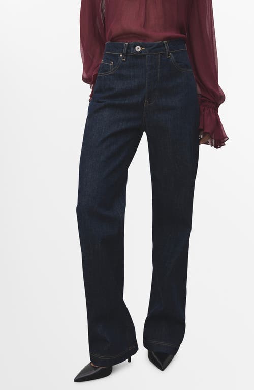 Mango Straight Leg Jeans In Blue