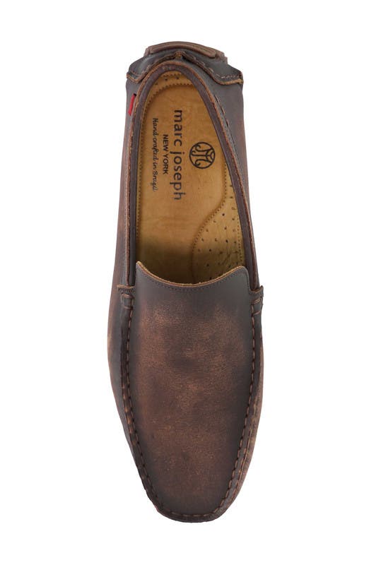 Marc Joseph New York Ovington Ct Leather Venetian Driver Loafer, Alternate, color, Whiskey Burnished Napa
