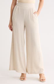 Renee C Wide Leg Pull-On Pants