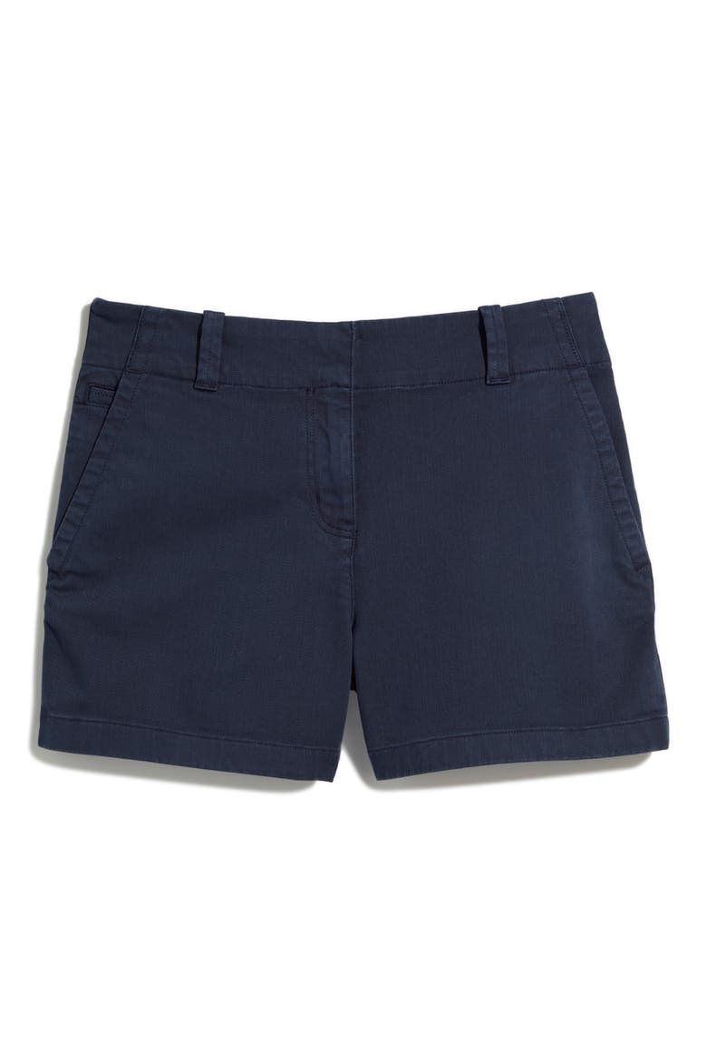 Herringbone Stretch Cotton Shorts, Alternate, color, NAUTICAL NAVY