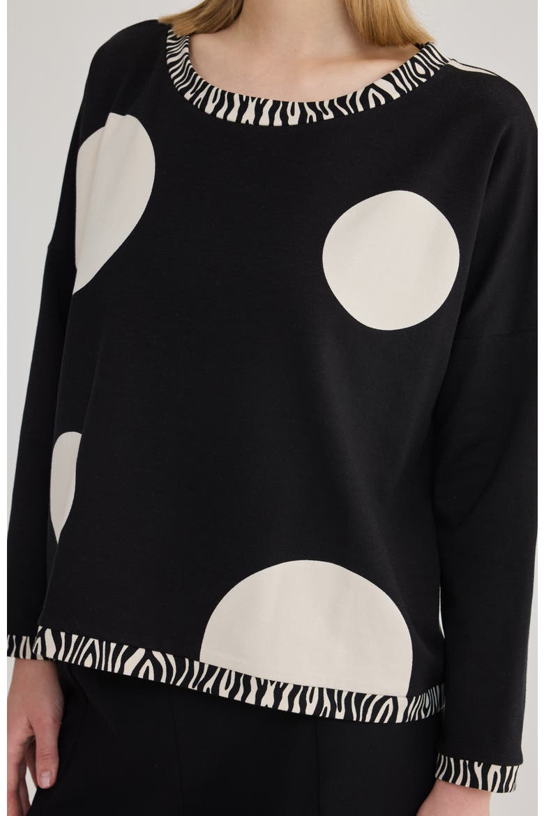 Asta Printed Cotton Jersey Top, Alternate, color, Polka Dots