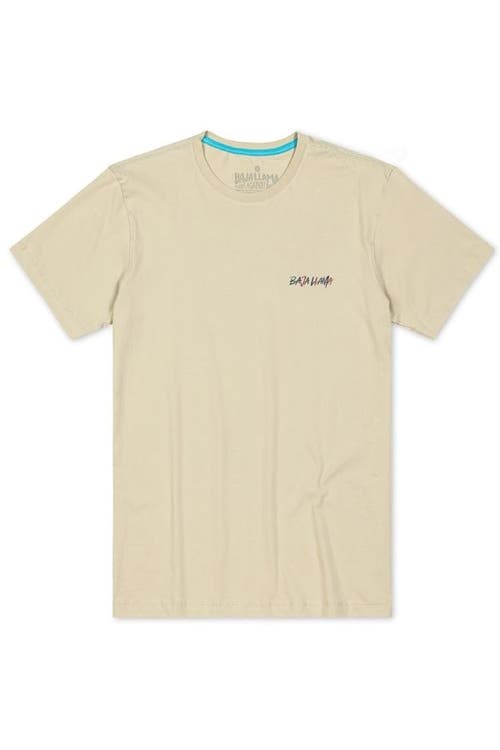 Baja Llama Men's Fight Against Boring Retro - Cream Primo Graphic Tee In Cream