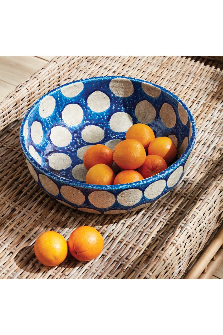 Kiley Large Handcrafted Decorative Bowl, Alternate, color, Blue